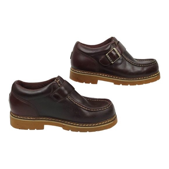 Lugz Leather Low Ankle Monk Strap Boot Brown Mens 8.5 Rugged Soles MSTUL-645 - Picture 11 of 12